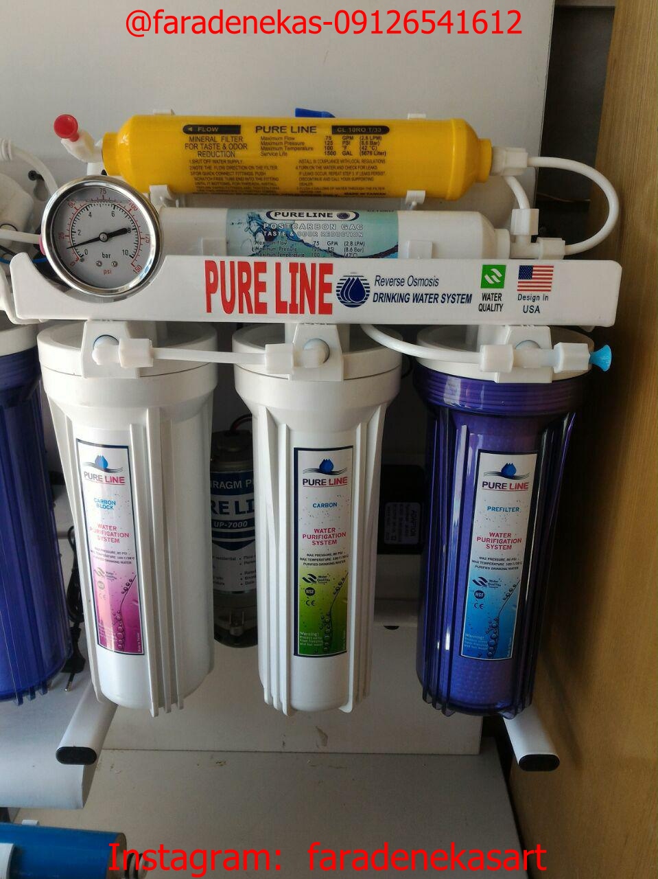 تصفیه آب خانگی PURE PRO مدل RO سری 8 مرحله با فیلتر مکمل مینرال