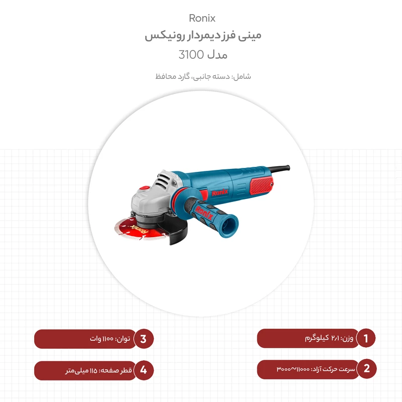 مینی فرز دیمردار رونیکس مدل 3100